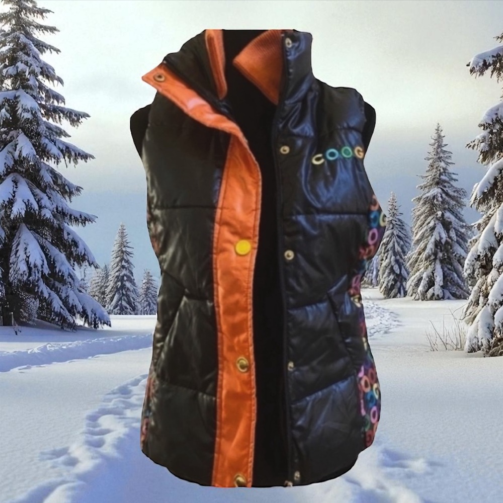 Vtg. HTF Coogi Puffer Vest~Excellent Fab Condition~ size Medium